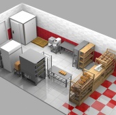 Пекарня 26 м.кв до 16 (32) кг/час на базе ярусной подовой печи Miratek BK-24 (электрической)