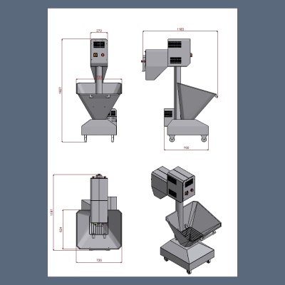 Просеиватель муки шнековый с магнитным улавливателем Porlanmaz PMFS 2000 - внешний вид оборудования