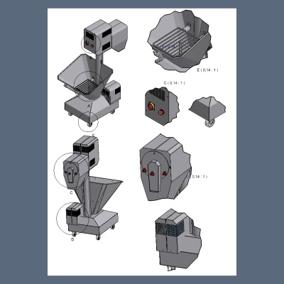 Просеиватель муки шнековый с магнитным улавливателем Porlanmaz PMFS 2000 - внешний вид оборудования